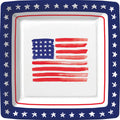 Star Spangled Square Paper Dinner Plate