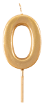 Gold Birthday Candle Number