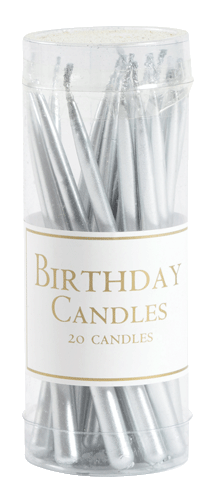 Birthday Candles Silver