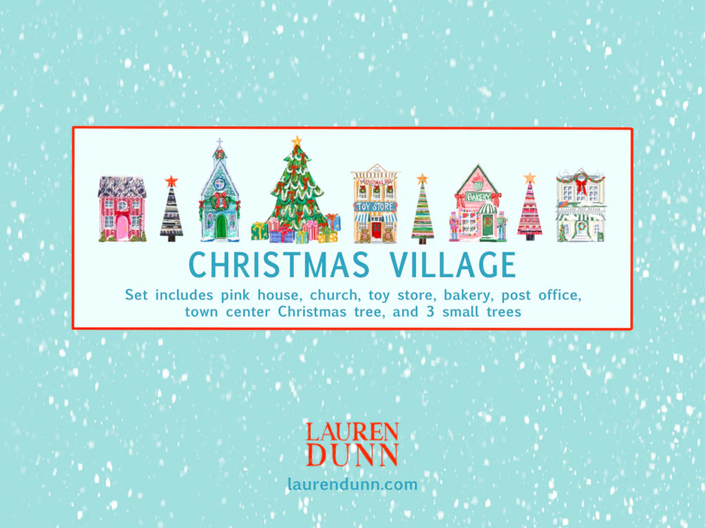 Mini Christmas Village Set by Lauren Dunn