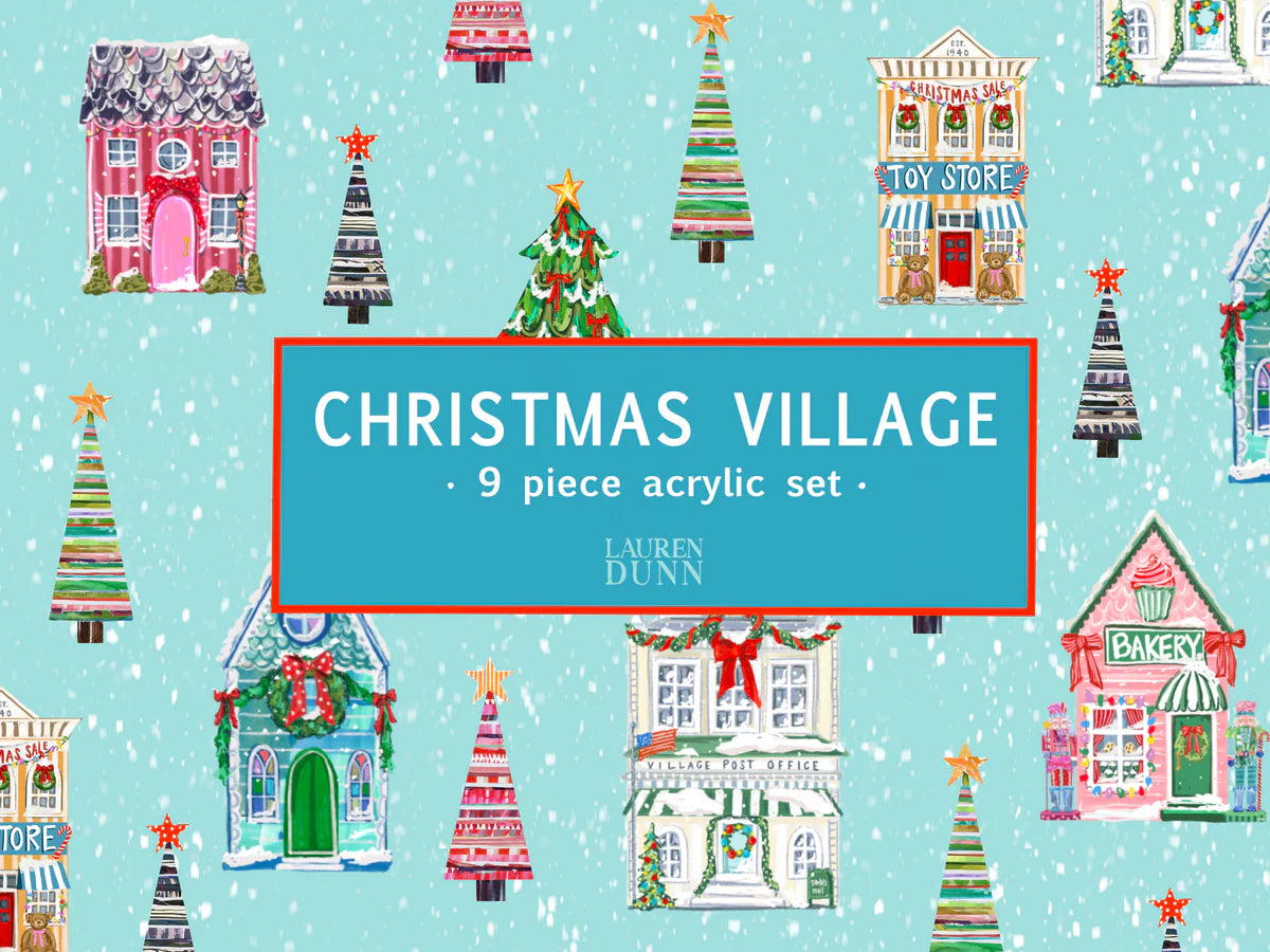Mini Christmas Village Set by Lauren Dunn