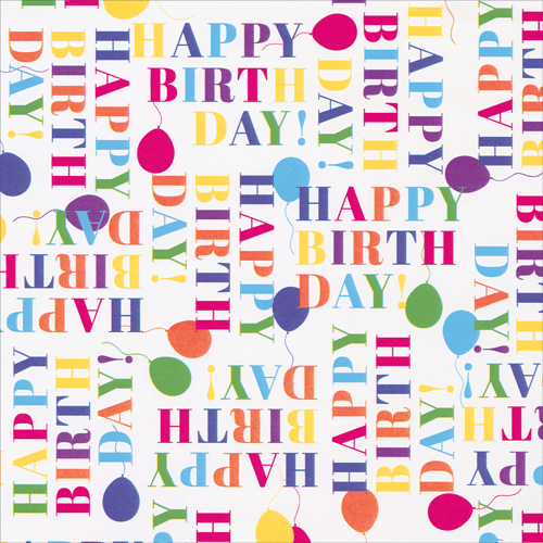 8ft Roll Wrap :  Birthday Surprise