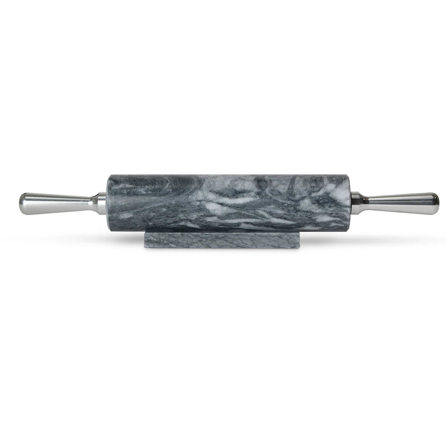 Grey Marble Rolling Pin & Stand