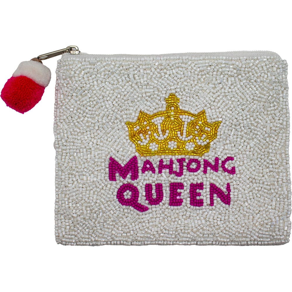 Mahjong Queen Beaded Coin Purse