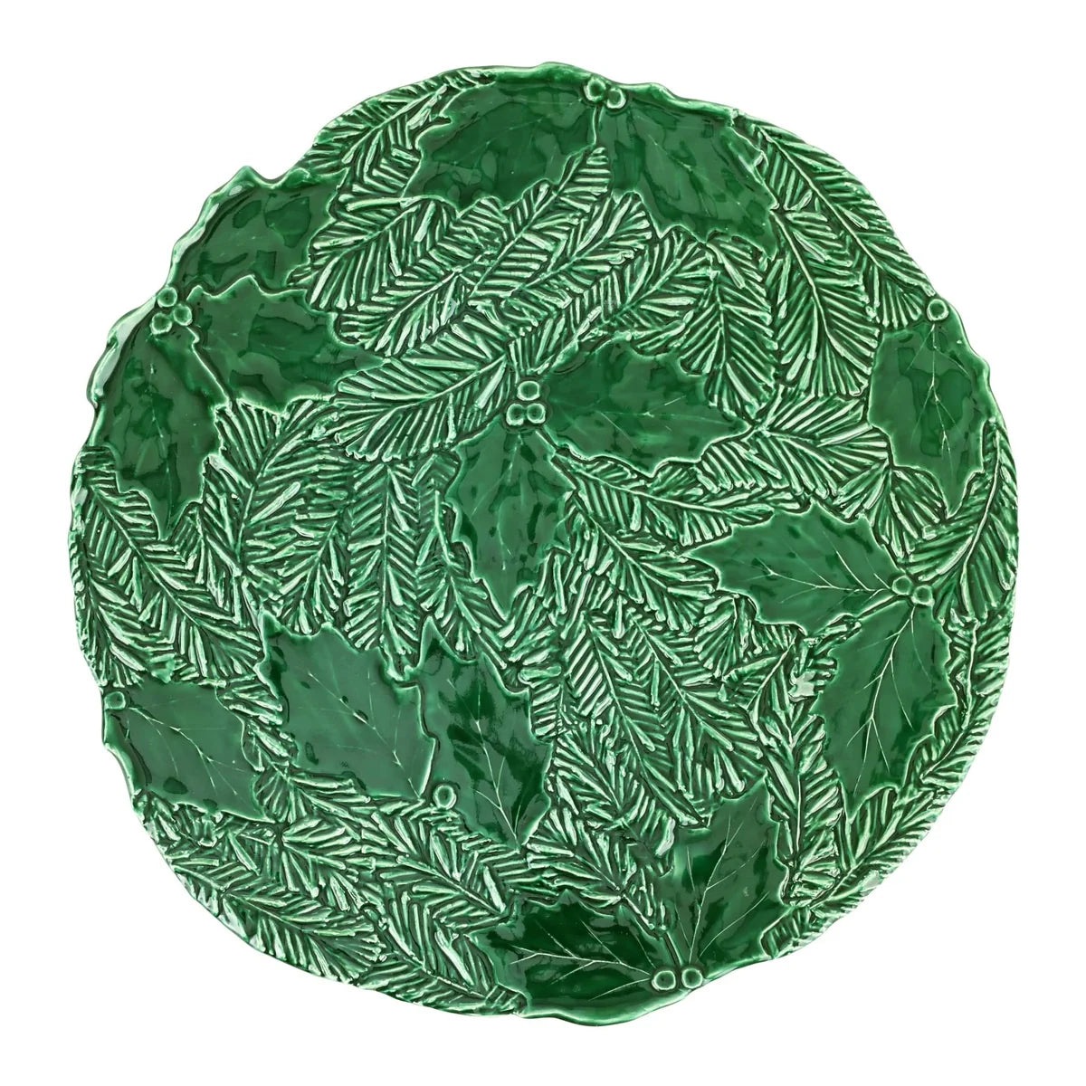 Lastra Holiday Green Figural Cake Stand