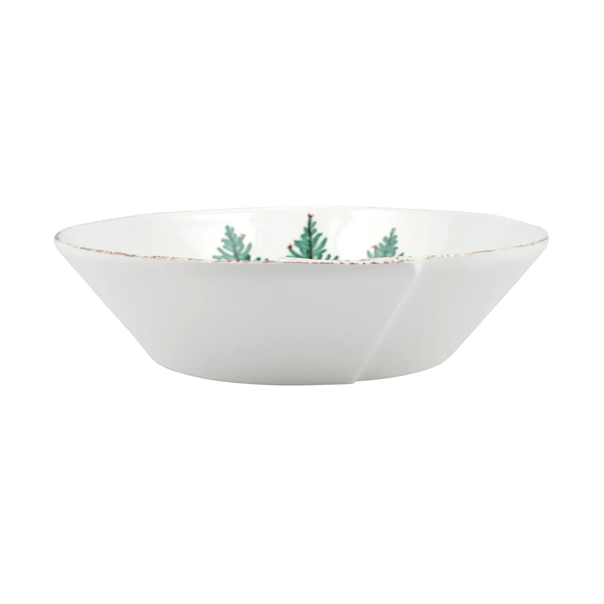 Melamine Lastra Holiday Large Shallow Serving Bowl