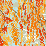 Cocktail Napkins : Willows Coral