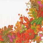Cocktail Napkins : Harvest Garland White