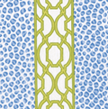Cocktail Napkins : Knots and Spots Blue / Green