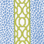 Cocktail Napkins : Knots and Spots Blue / Green