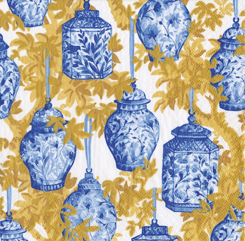 Ginger Jars Blue/White Cocktail Napkins