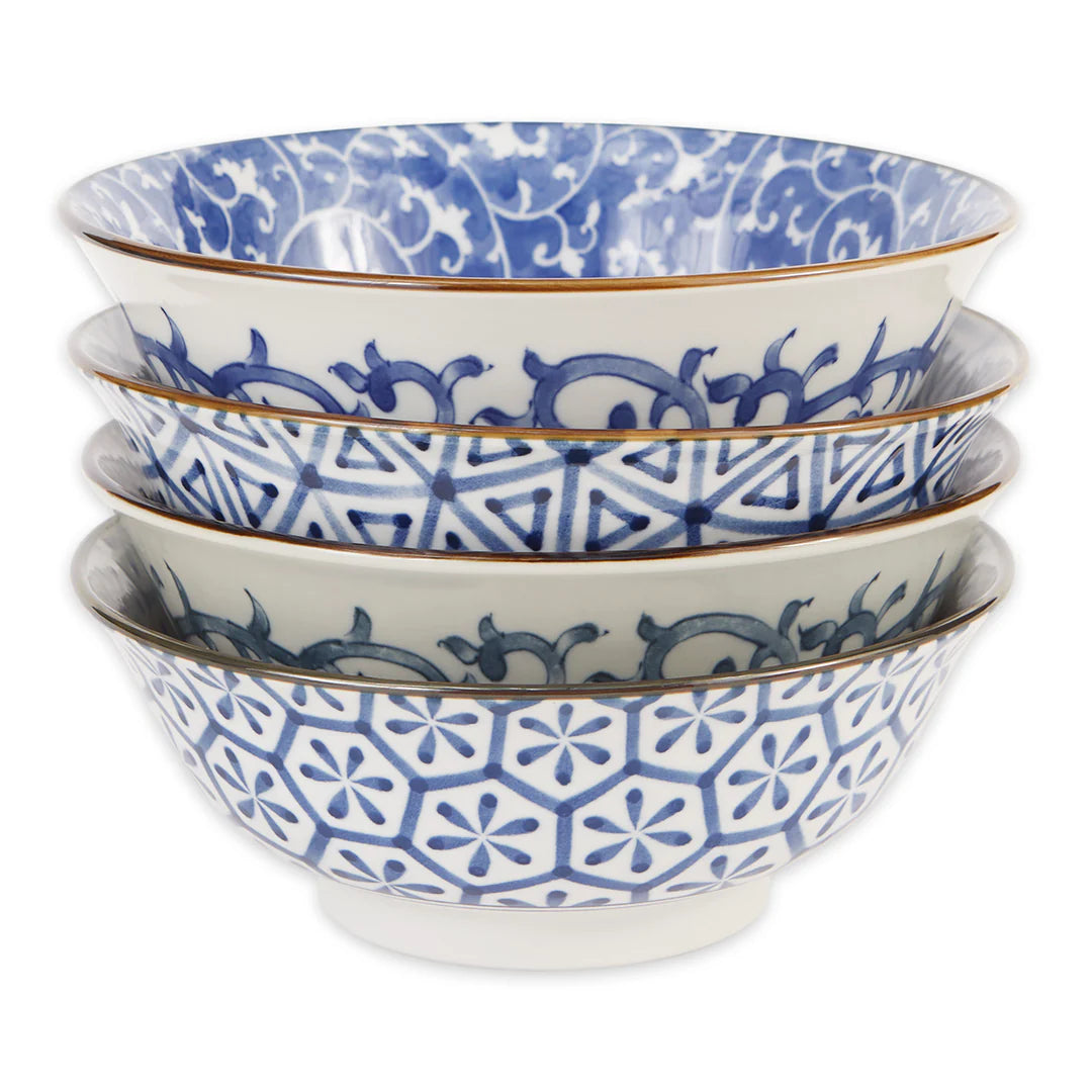 Blue & White Japanese 8" Bowl