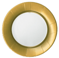 Paper Dinner Plates : Gold Linen