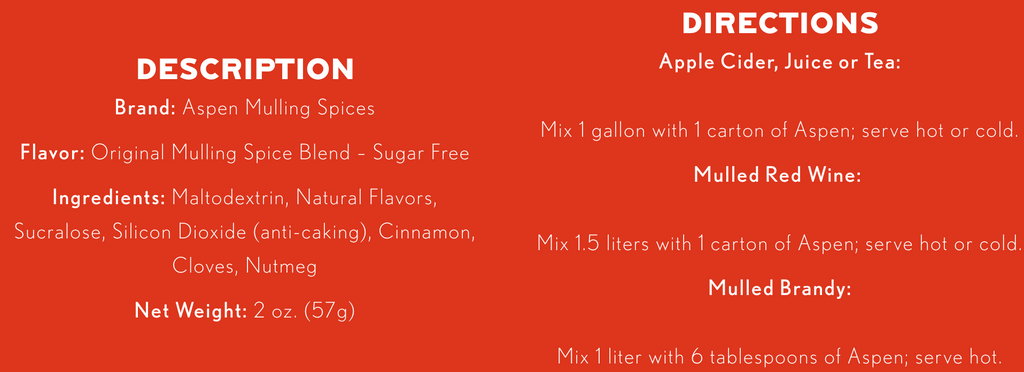 Mulling Spice - No Sugar