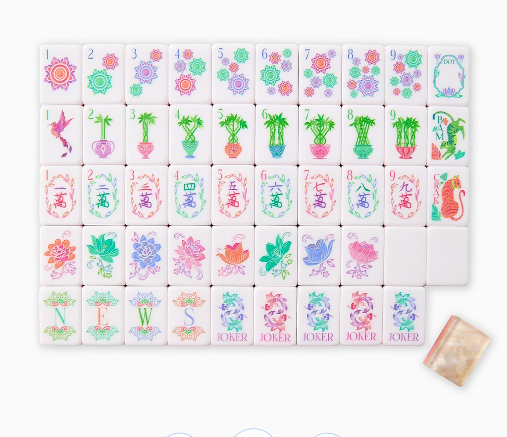 Pearlescent Mahjong Tile Set