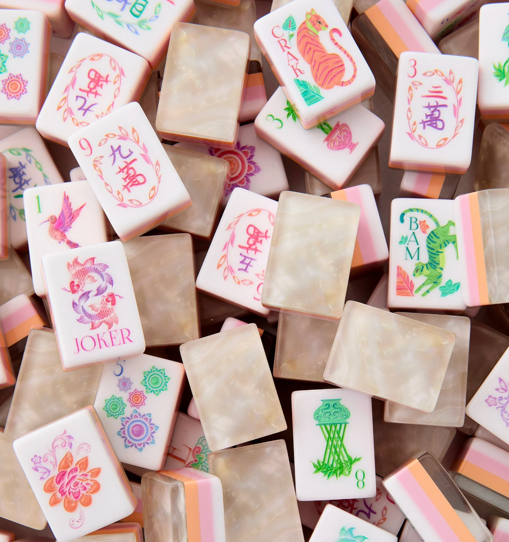 Pearlescent Mahjong Tile Set