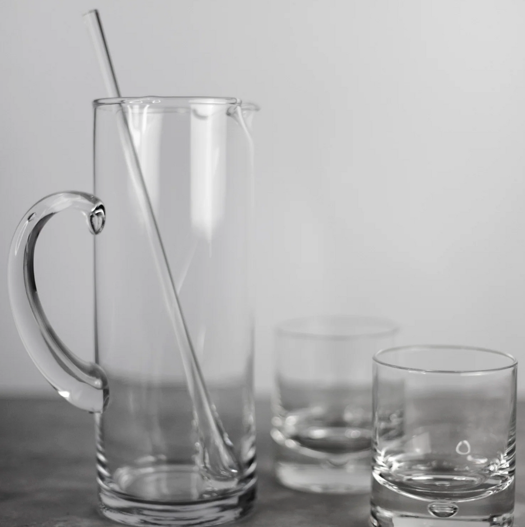 Celebrate Mouth Blown Glass Pitcher