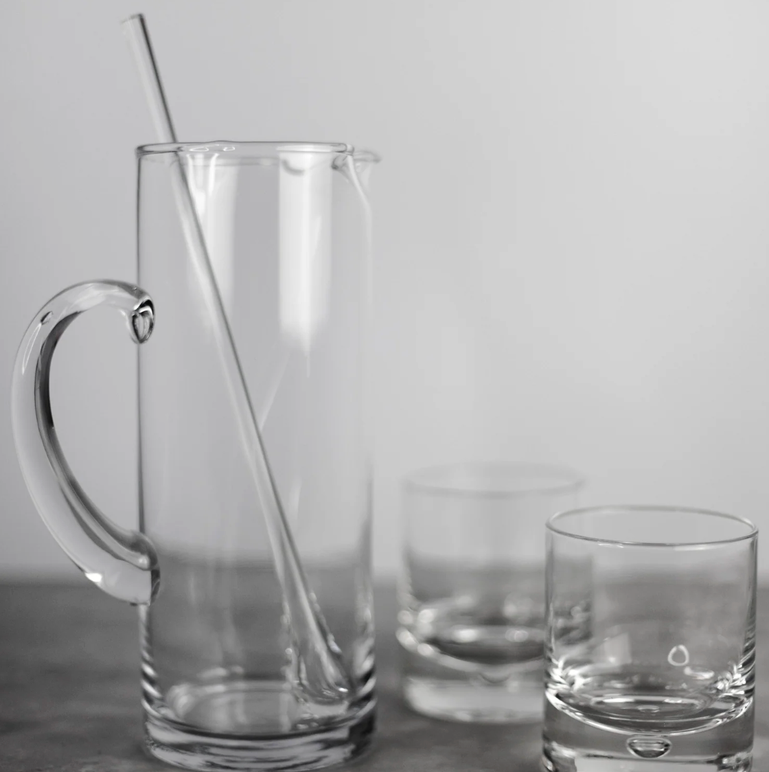 Celebrate Mouth Blown Glass Pitcher