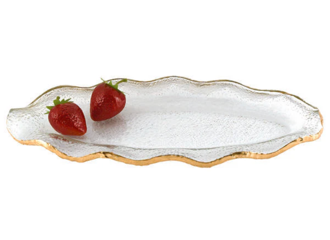 Gold Edge Oval Platter