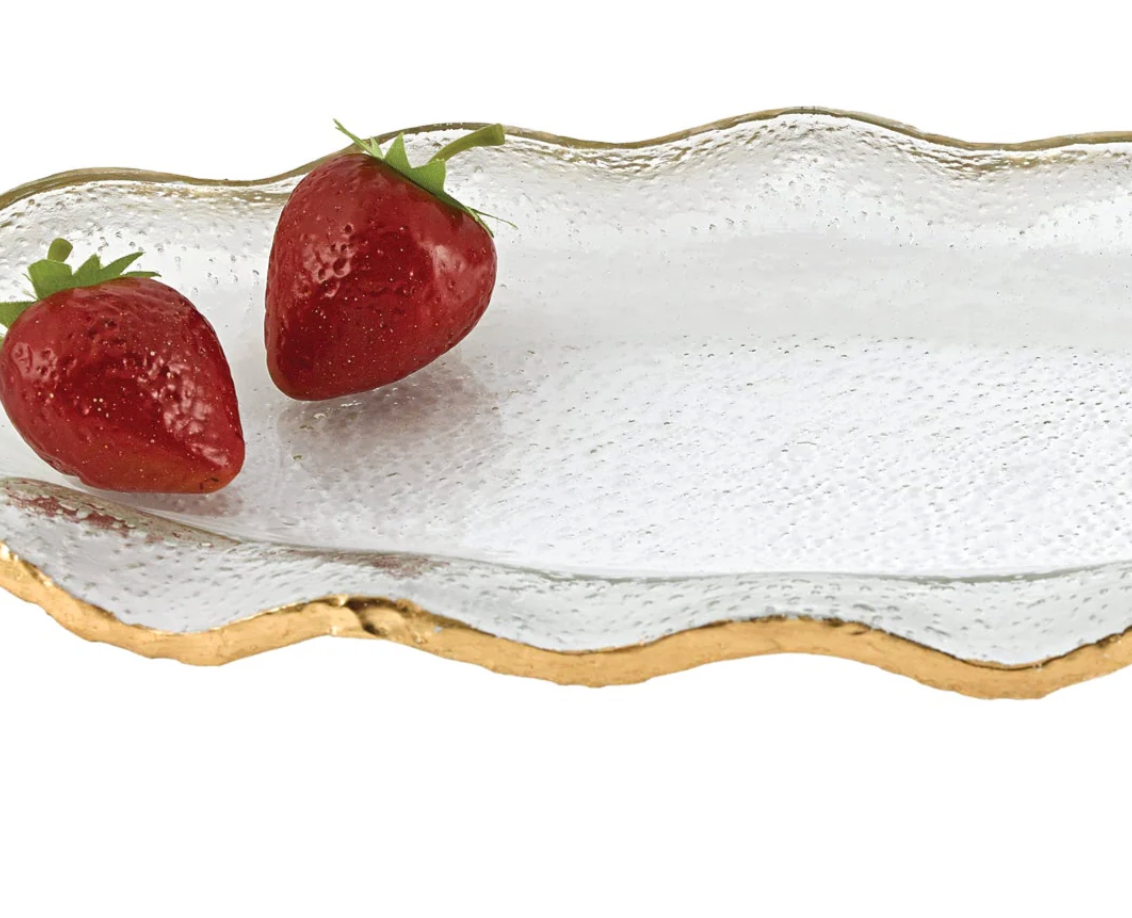 Gold Edge Oval Platter