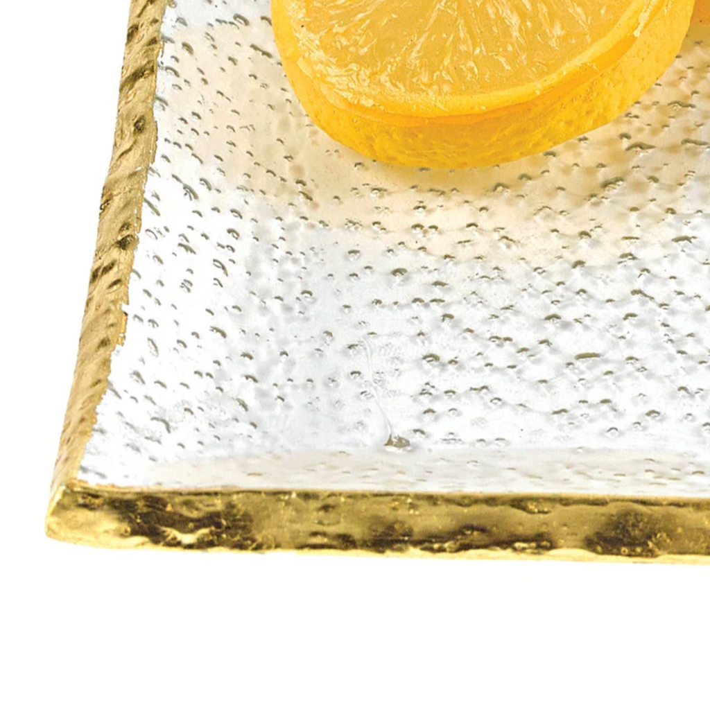 Gold Edge Square Plate
