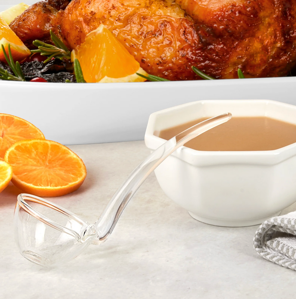Mouth Blown Lead Free 6″ Crystal Sauce Ladle