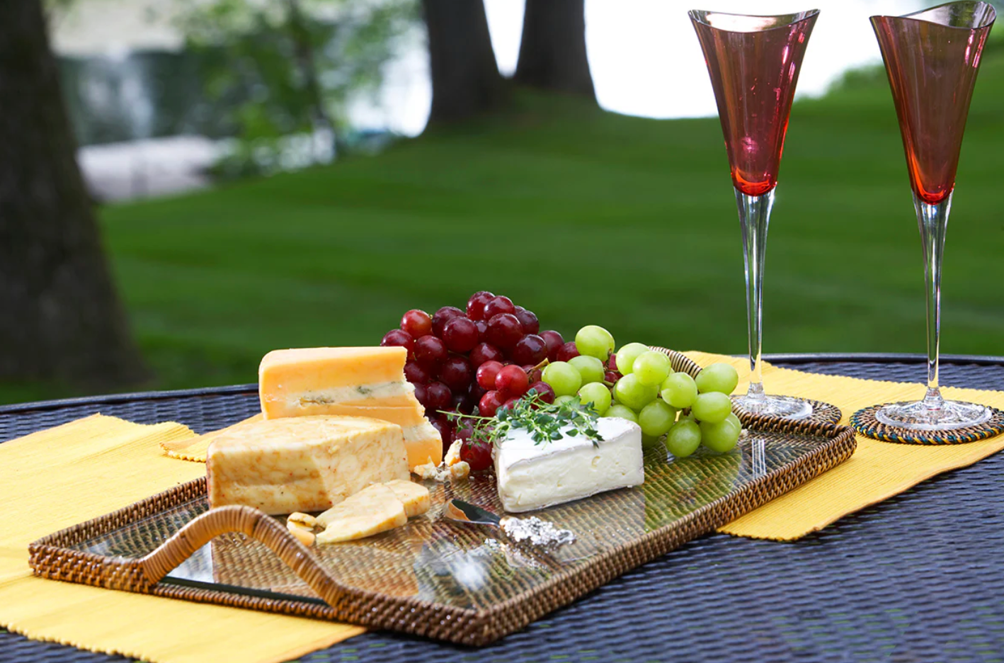 Rectangular Serving Glass Tray, Medium