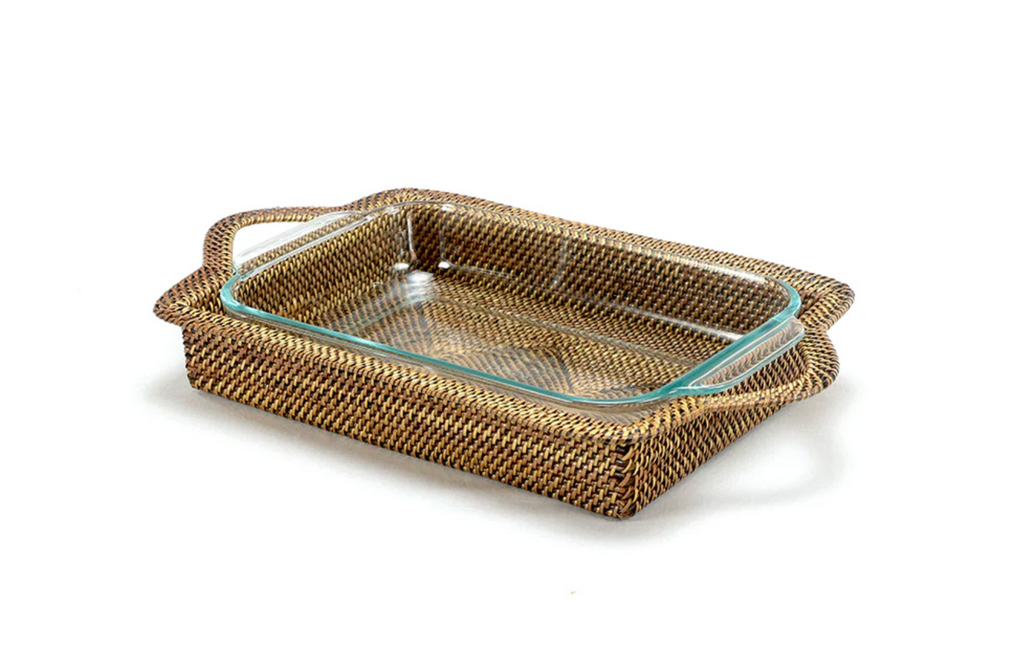 Rectangular Casserole Basket with Pyrex 2Qt Baker