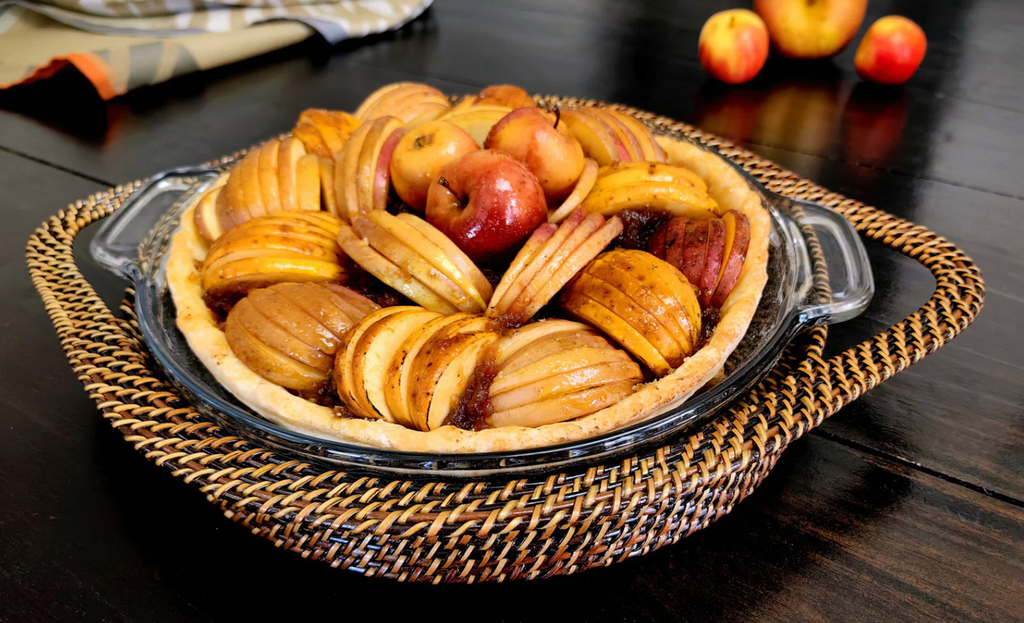 Round Pie Plate Basket with Anchor Pie Dish