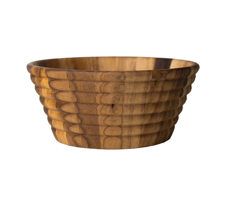 Acacia Beehive Salad Bowl by Ironwood