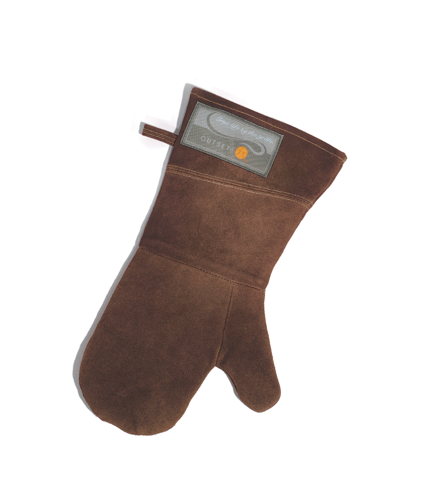 Brown Leather Grill Mitt 15"