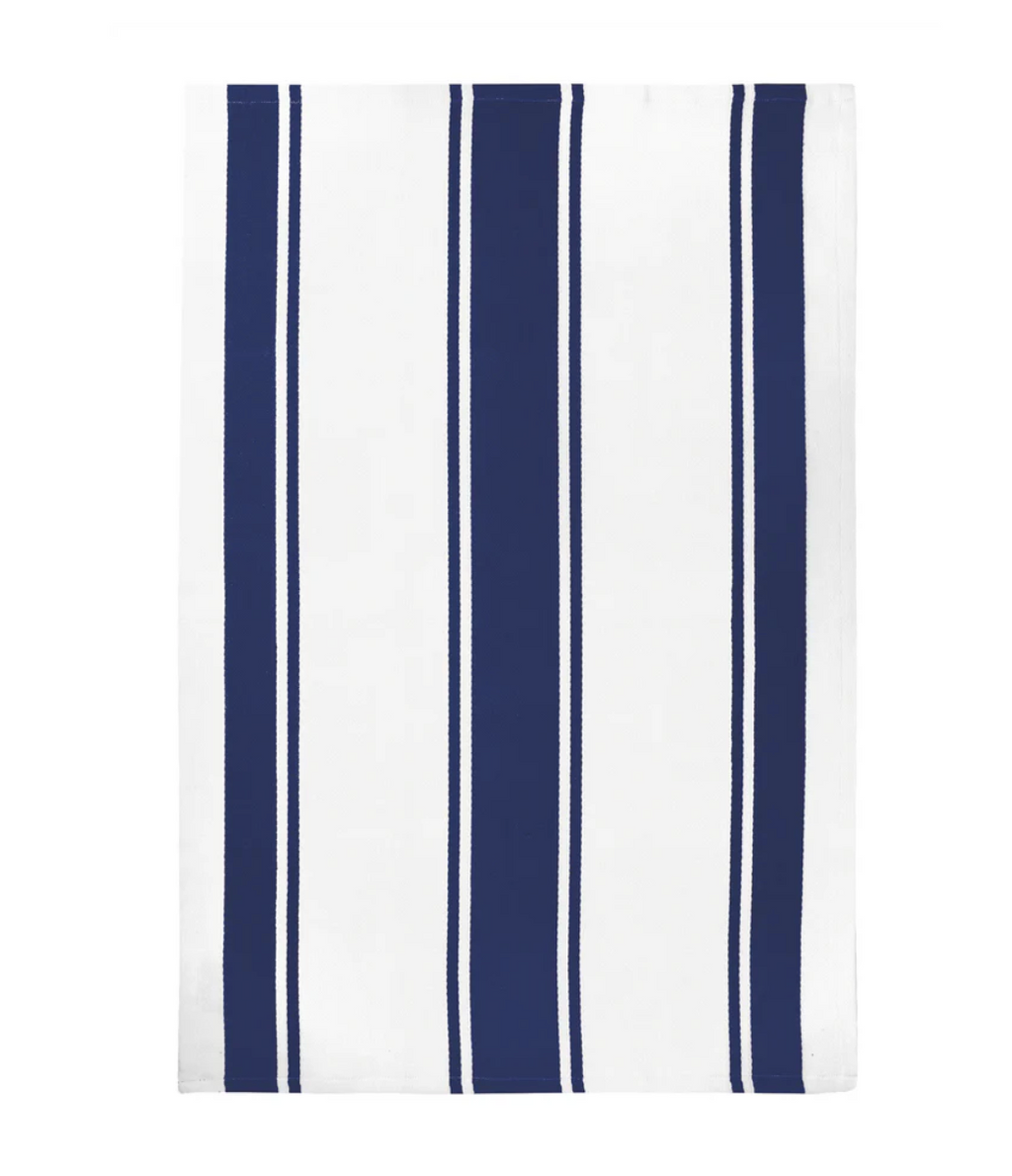 Dobby Towel : Ink Blue Stripe