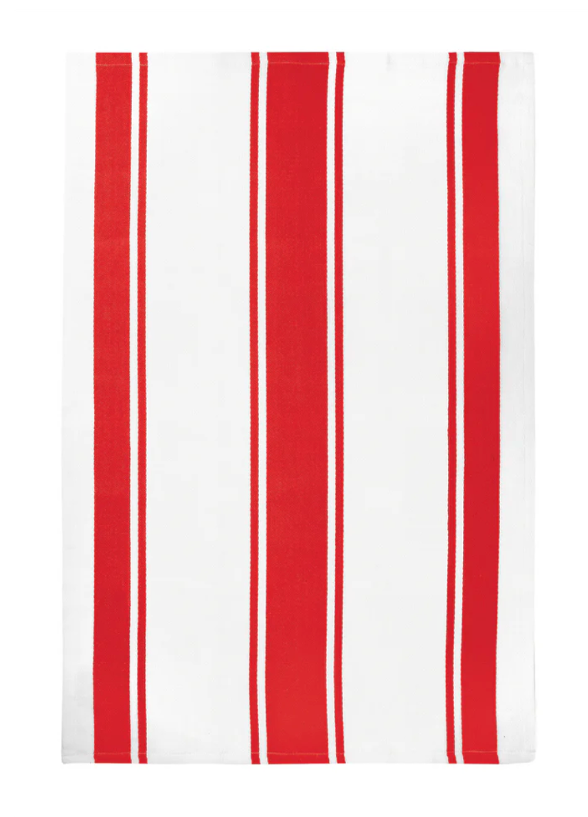 Dobby Towel : Crimson Stripe
