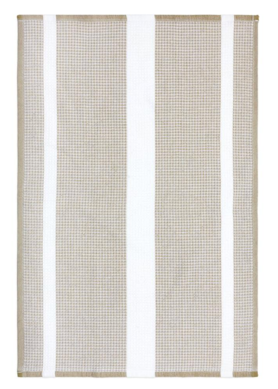 Khaki Waffle Terry Stripe Towel