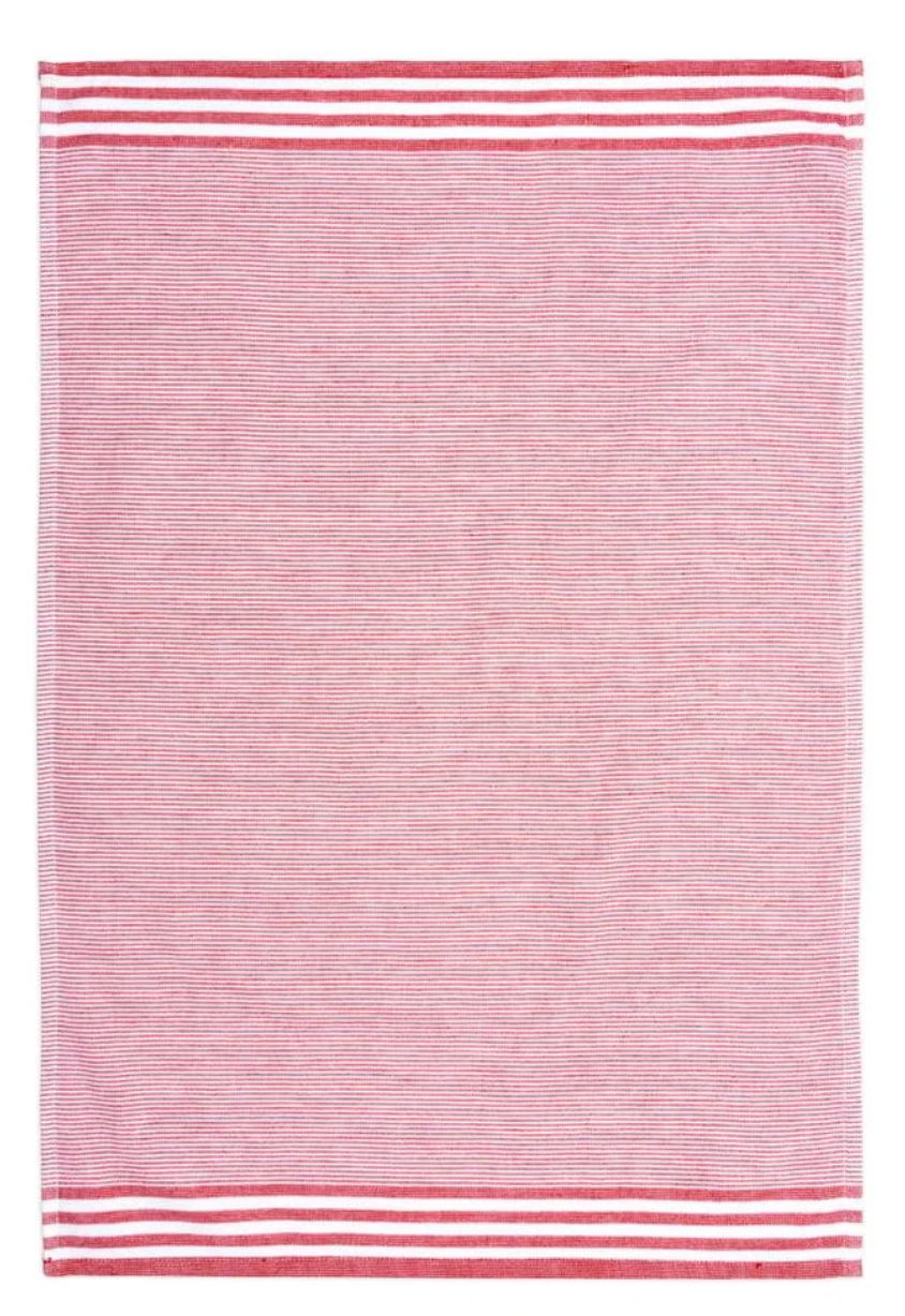 Crimson Modern Terry Stripe Towel