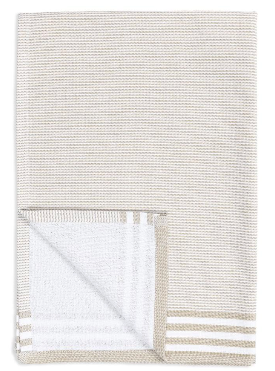 Khaki Modern Terry Stripe Towel