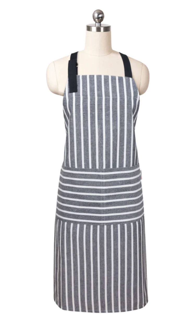 Pinstripe Apron : Onyx