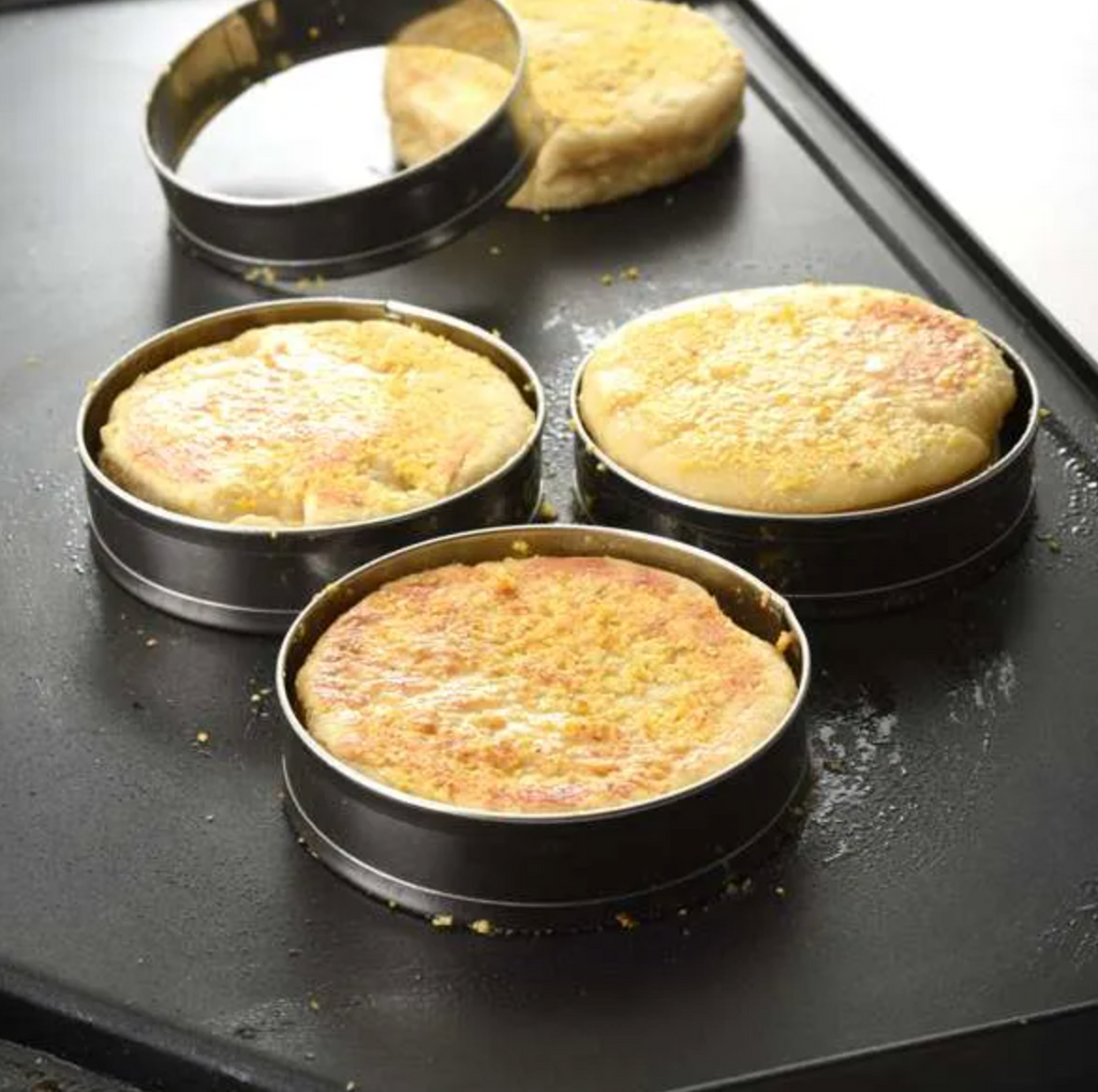 Stainless English Muffin Rings 4pc.