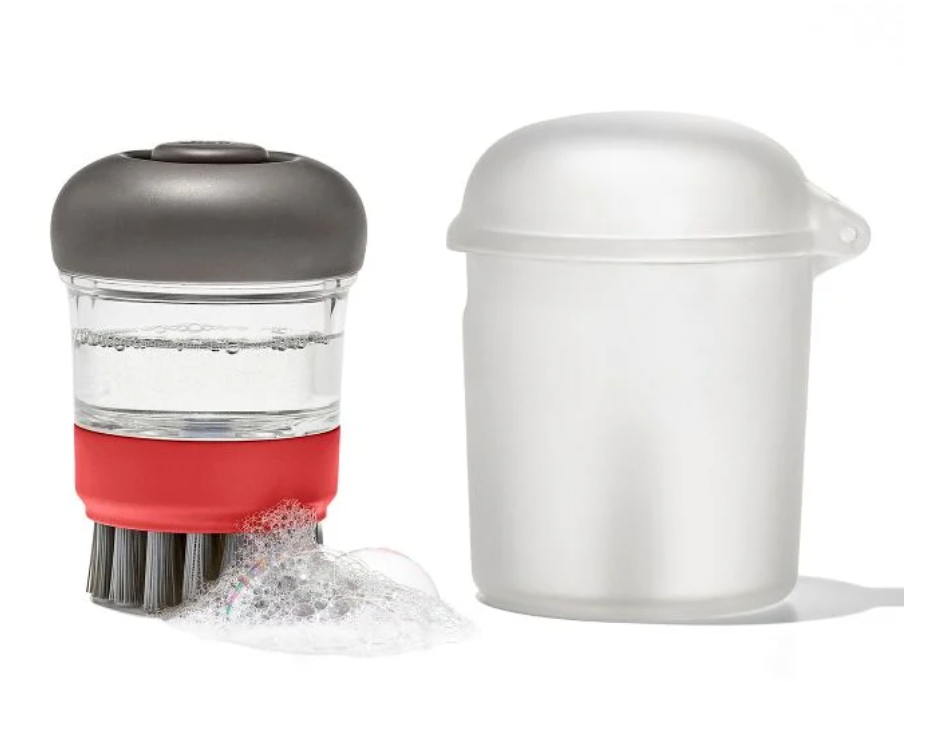 Soap Dispensing Brush with Storage Case