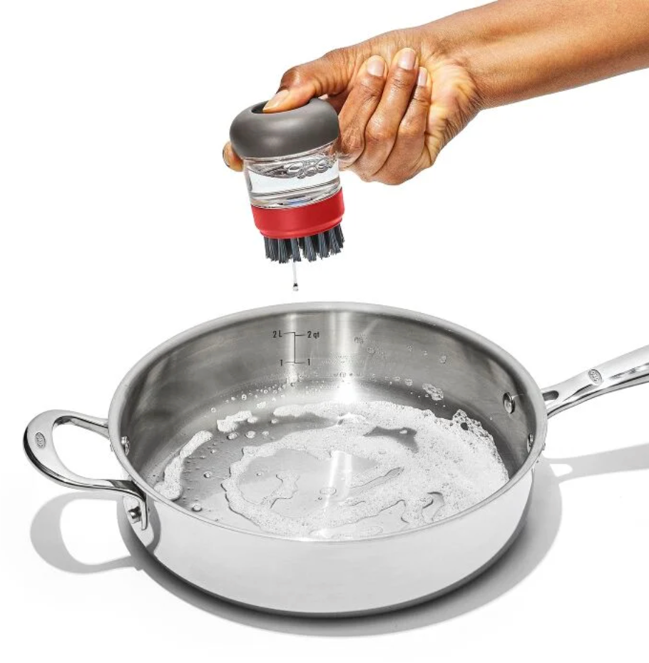 Soap Dispensing Brush with Storage Case