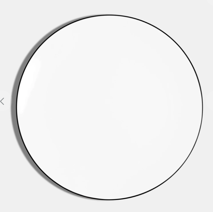 Line Matt Black Dinner Plate