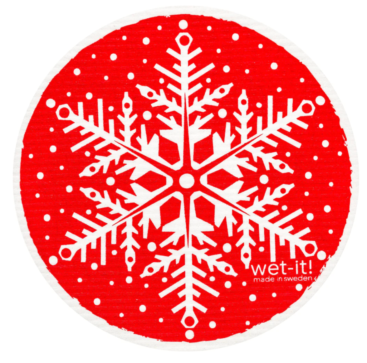 Wet-It Round : Snowflake Red