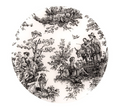 Black Toile Square Trivet