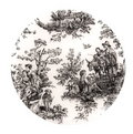 Black Toile Casserole Trivet