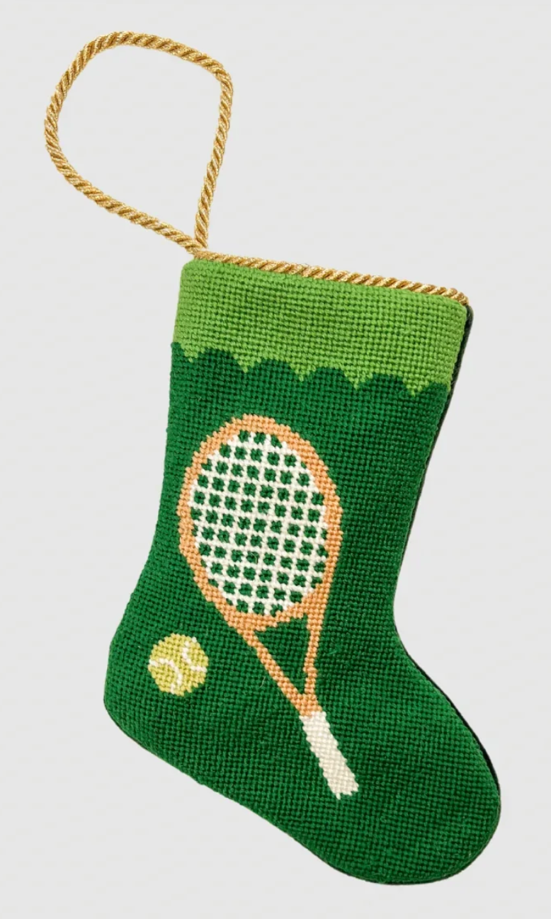 Bauble Stocking Grand Slam Tennis Racquets in Green