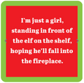 Christmas Coaster : Elf on Shelf Christmas