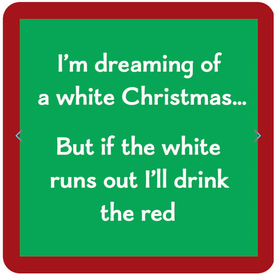 Christmas Coaster : XMAS Drink Red