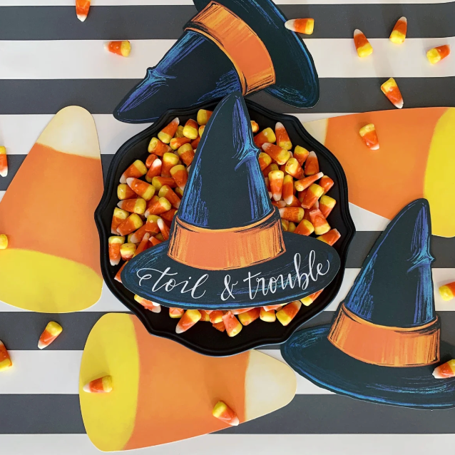 Candy Corn Table Accent - Pack of 12