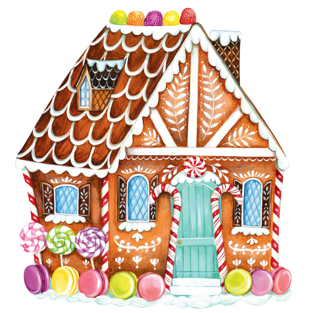 Die Cut Gingerbread House Placemats - 12 Color Me Sheets