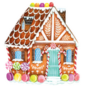 Die Cut Gingerbread House Placemats - 12 Color Me Sheets